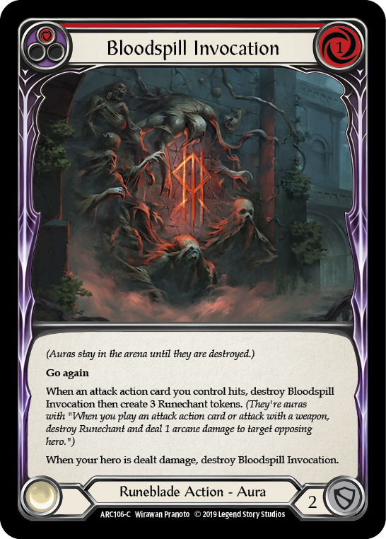 Bloodspill Invocation (Red) [ARC106-C] (Arcane Rising)  1st Edition Normal | Cracking-Singles