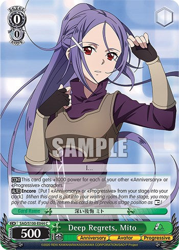 Deep Regrets, Mito [Sword Art Online Animation 10th Anniversary] | Cracking-Singles
