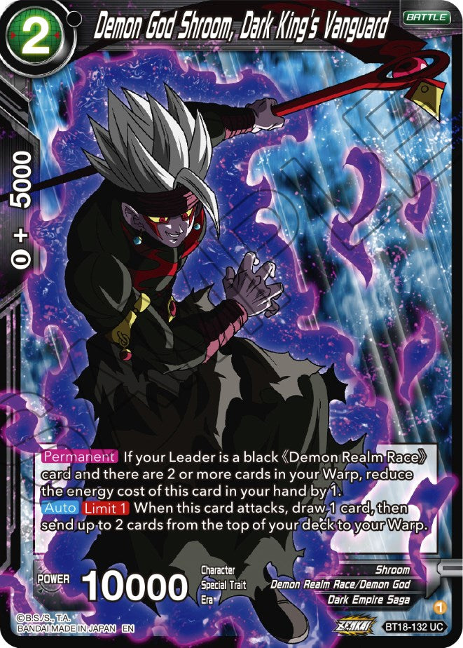 Demon God Shroom, Dark King's Vanguard (BT18-132) [Dawn of the Z-Legends] | Cracking-Singles