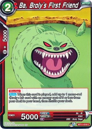 Ba, Broly's First Friend (BT11-019) [Vermilion Bloodline] | Cracking-Singles