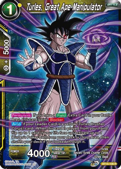Turles, Great Ape Manipulator (BT15-106) [Saiyan Showdown] | Cracking-Singles