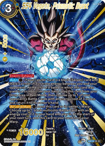 SS4 Vegeta, Prismatic Burst (EX19-28) [Special Anniversary Set 2021] | Cracking-Singles