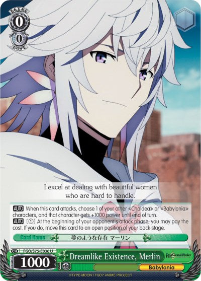 Dreamlike Existence, Merlin (FGO/S75-E036 U) [Fate/Grand Order Absolute Demonic Front: Babylonia] | Cracking-Singles