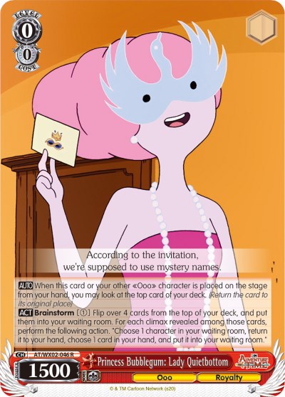 Princess Bubblegum: Lady Quietbottom (AT/WX02-046 R) [Adventure Time] | Cracking-Singles
