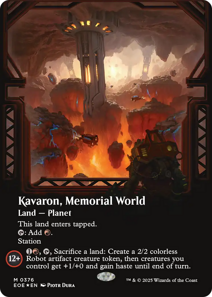 Kavaron, Memorial world (Borderless) (Galaxy Foil) [Edge of Eternities] | Cracking-Singles