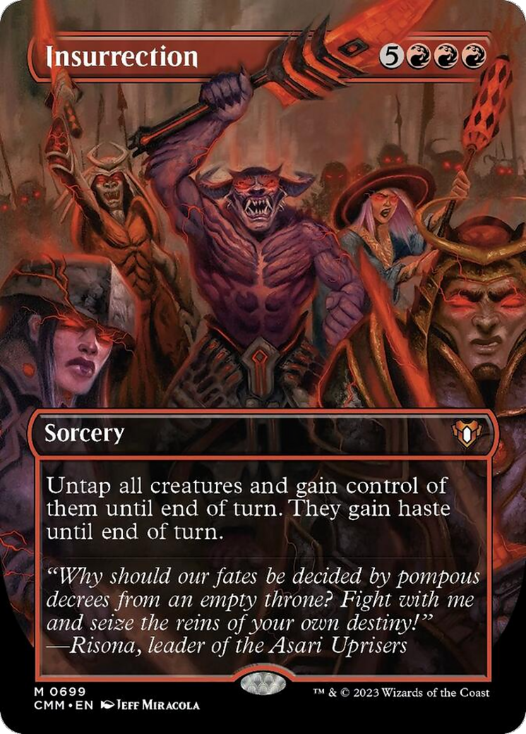 Insurrection (Borderless Alternate Art) [Commander Masters] | Cracking-Singles