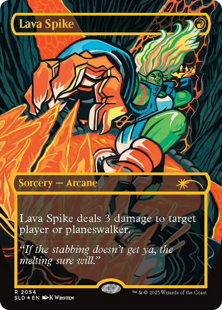 Lava Spike (2054) (Raised Foil) [Secret Lair Drop Series] | Cracking-Singles