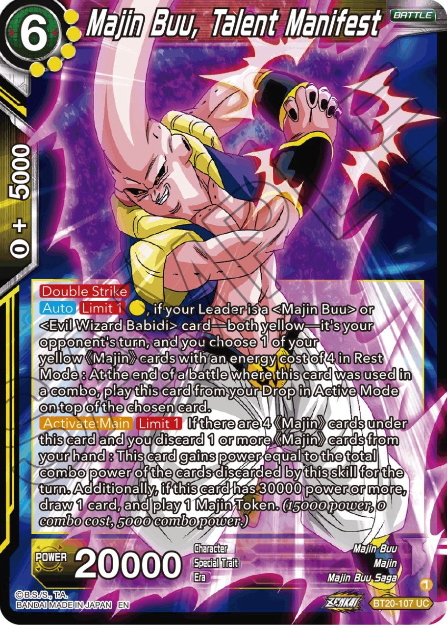 Majin Buu, Talent Manifest (BT20-107) [Power Absorbed] | Cracking-Singles