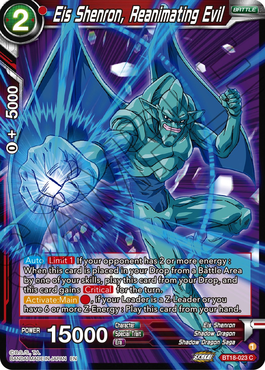 Eis Shenron, Reanimating Evil (BT18-023) [Dawn of the Z-Legends] | Cracking-Singles