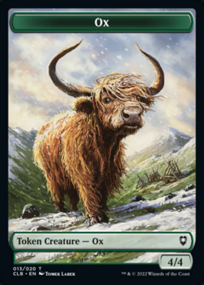 Treasure // Ox Double-Sided Token [Commander Legends: Battle for Baldur's Gate Tokens] | Cracking-Singles