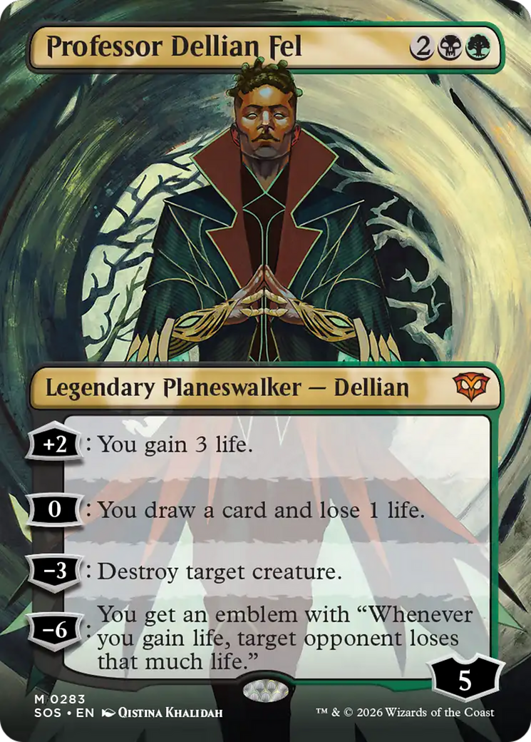 Professor Dellian Fel (Borderless) [Secrets of Strixhaven] | Cracking-Singles