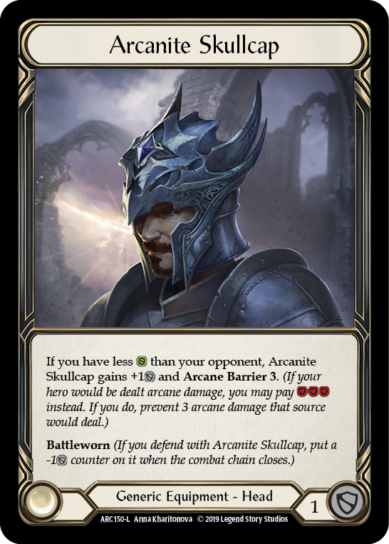 Arcanite Skullcap [ARC150-L] (Arcane Rising)  1st Edition Cold Foil | Cracking-Singles