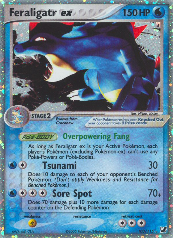 Feraligatr ex (103/115) [EX: Unseen Forces] | Cracking-Singles