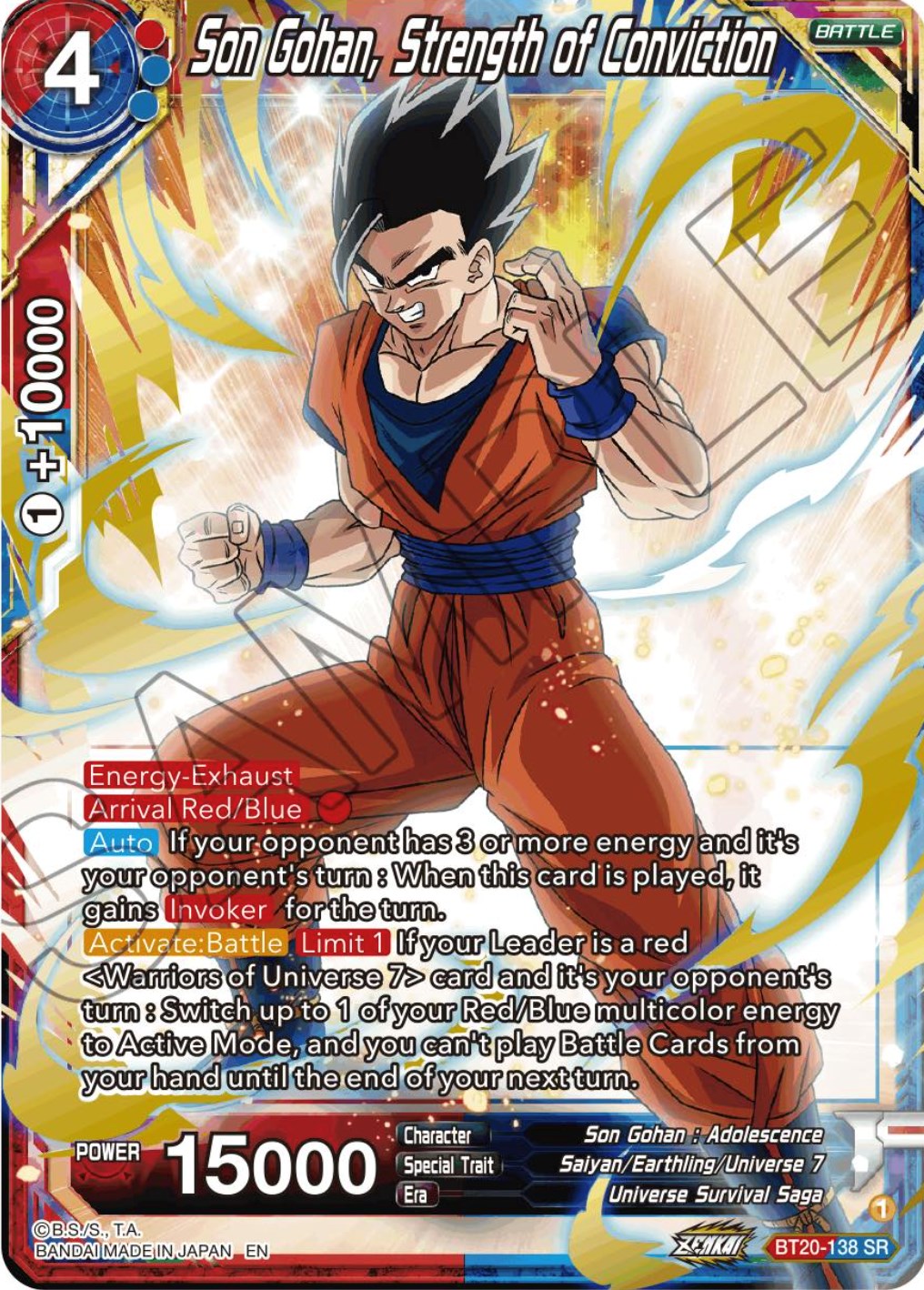 Son Gohan, Strength of Conviction (BT20-138) [Power Absorbed] | Cracking-Singles
