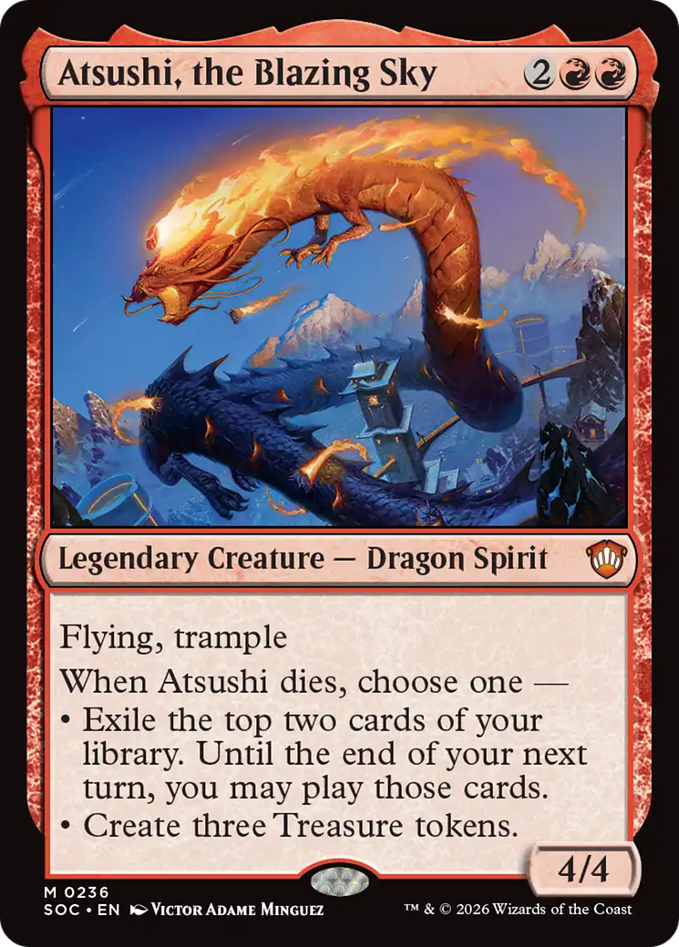 Atsushi, the Blazing Sky [Secrets of Strixhaven Commander] | Cracking-Singles