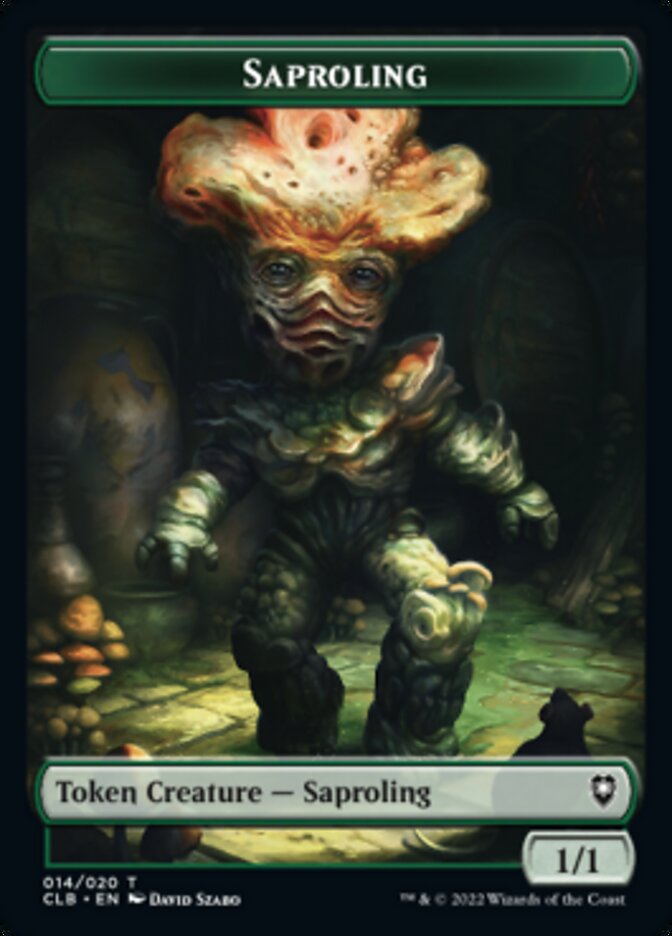 Treasure // Saproling Double-Sided Token [Commander Legends: Battle for Baldur's Gate Tokens] | Cracking-Singles