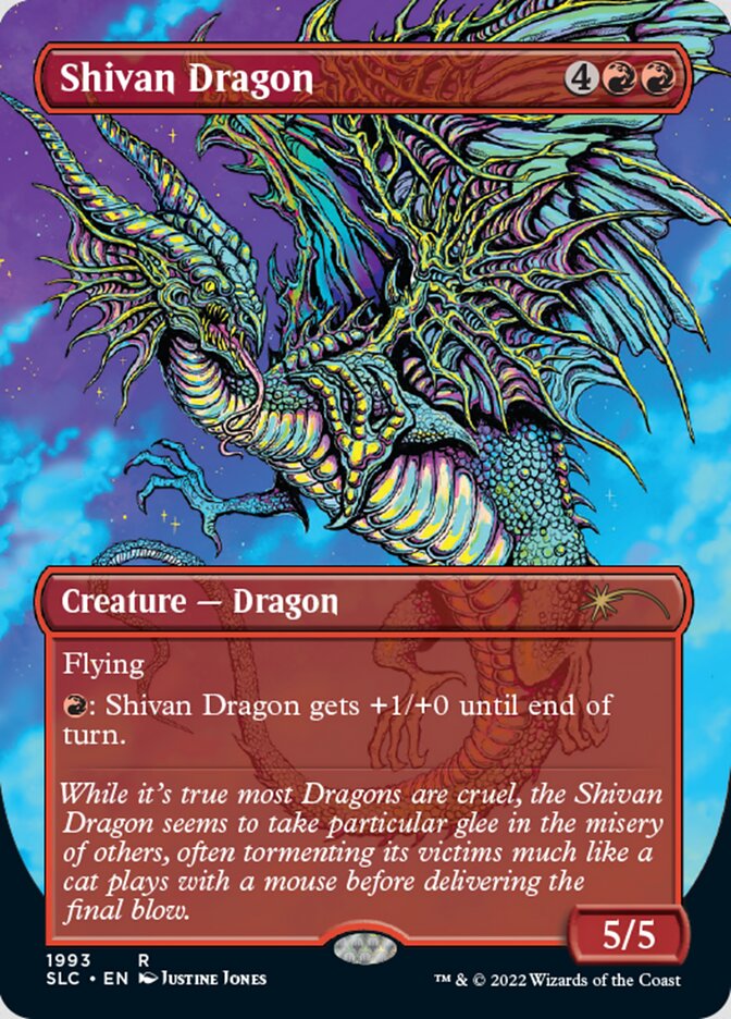 Shivan Dragon (Borderless) [Secret Lair Countdown Kit] | Cracking-Singles