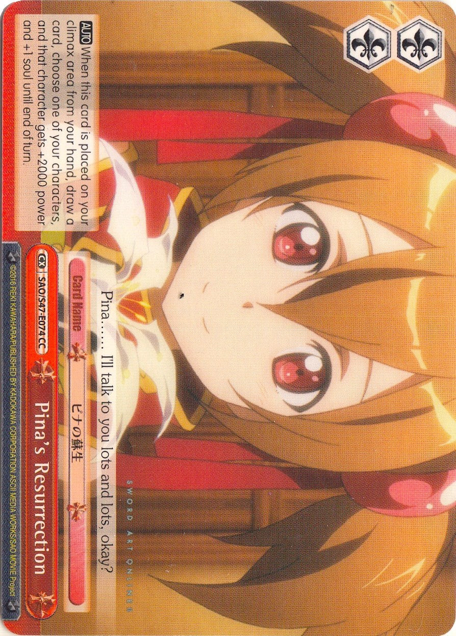 Pina's Resurrection (SAO/S47-E074 CC) [Sword Art Online Re: Edit] | Cracking-Singles