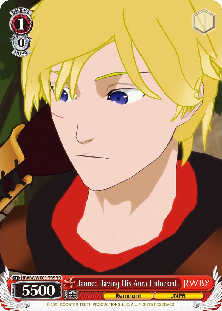 Jaune: Having His Aura Unlocked (RWBY/WX03-T05 TD) [RWBY] | Cracking-Singles