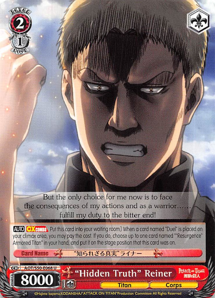 "Hidden Truth" Reiner (AOT/S50-E068 U) [Attack on Titan Vol. 2] | Cracking-Singles