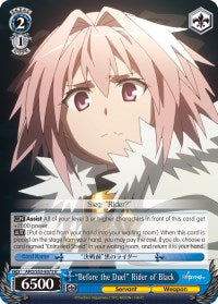 "Before the Duel" Rider of Black (APO/S53-E073 R) [Fate/Apocrypha] | Cracking-Singles