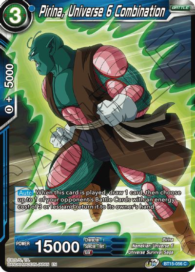 Pirina, Universe 6 Combination (BT15-056) [Saiyan Showdown] | Cracking-Singles