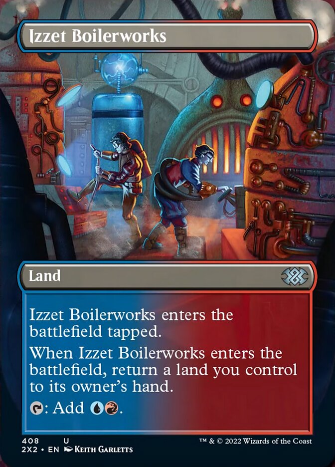 Izzet Boilerworks (Borderless Alternate Art) [Double Masters 2022] | Cracking-Singles