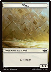 Wall // Spider Double-Sided Token [Tarkir: Dragonstorm Commander Tokens] | Cracking-Singles