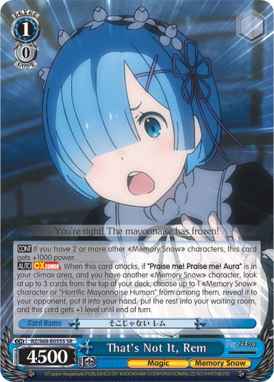 That's Not It, Rem (RZ/S68-E055S SR) [Re:ZERO Memory Snow] | Cracking-Singles