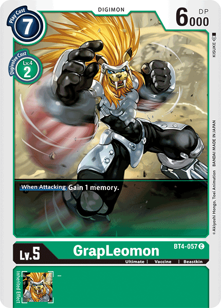 GrapLeomon [BT4-057] [Great Legend] | Cracking-Singles