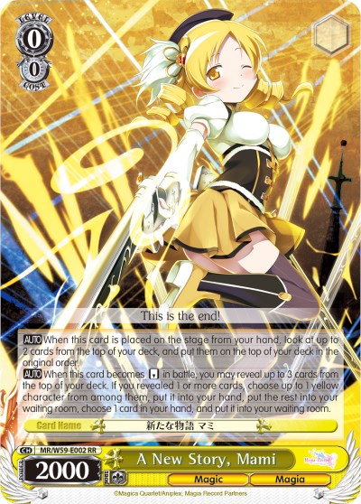 A New Story, Mami (MR/W59-E002 RR) [Magia Record: Puella Magi Madoka Magica [Side Story] (Mobile)] | Cracking-Singles