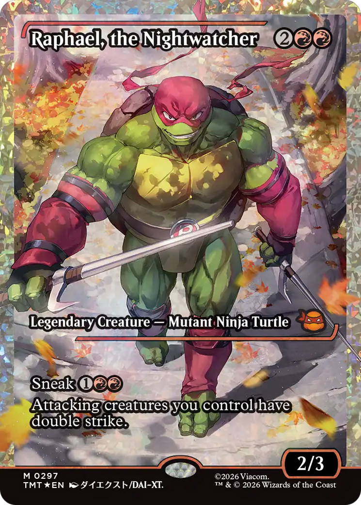 Raphael, the Nightwatcher (Showcase) (Fracture Foil) [Teenage Mutant Ninja Turtles] | Cracking-Singles