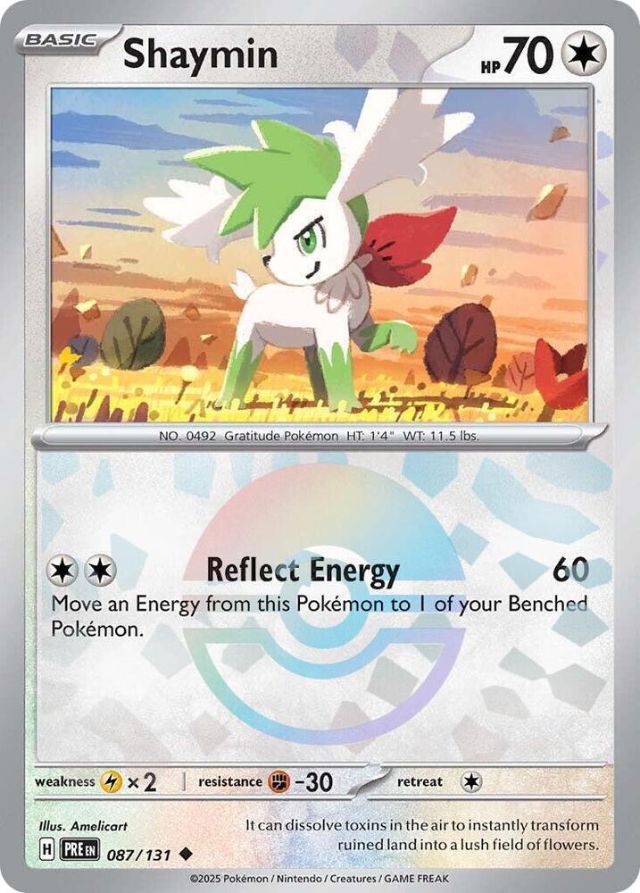 Shaymin (087/131) (Poke Ball Pattern) [Scarlet & Violet: Prismatic Evolutions] | Cracking-Singles