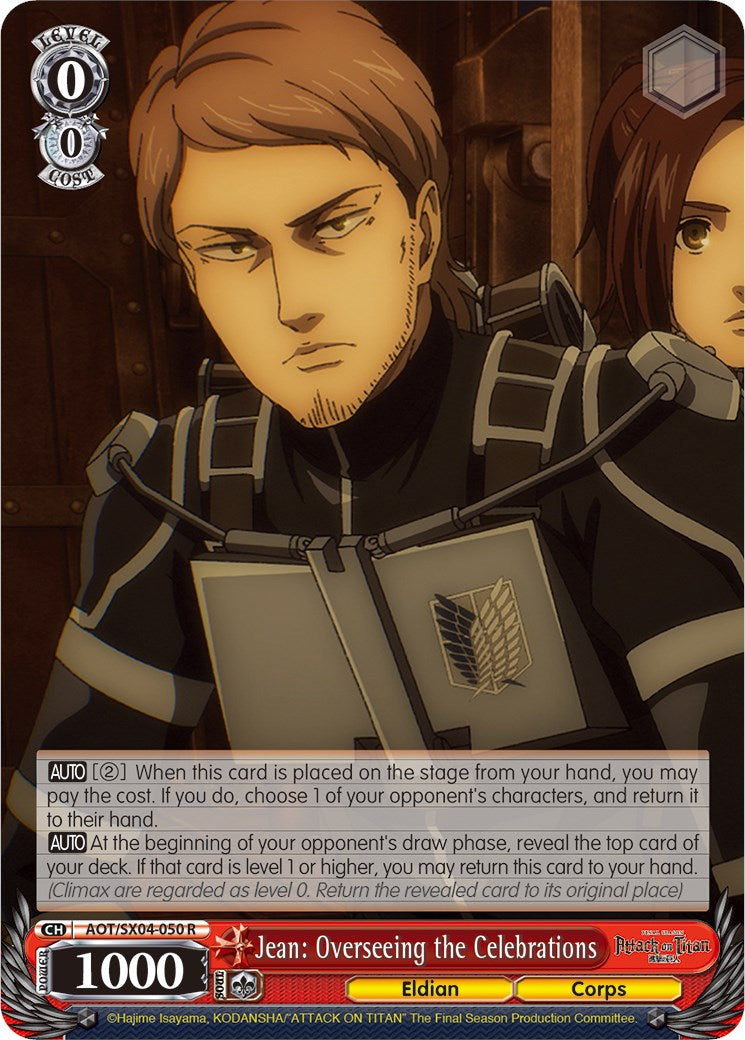 Jean: Overseeing the Celebrations [Attack On Titan: Final Season] | Cracking-Singles