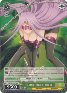 "Battle Mode" Rider (FS/S36-E031 RR) [Fate/Stay Night [Unlimited Blade Works] Vol. II] | Cracking-Singles