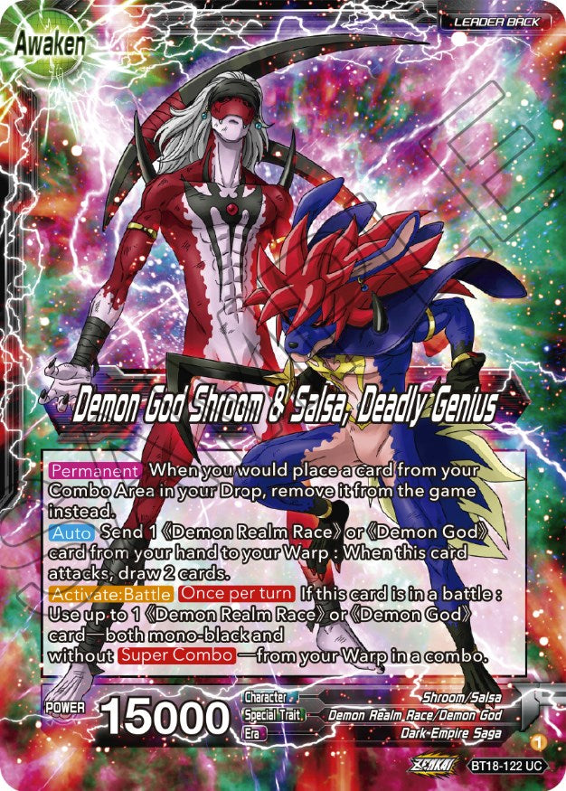Shroom & Salsa // Demon God Shroom & Salsa, Deadly Genius (BT18-122) [Dawn of the Z-Legends] | Cracking-Singles