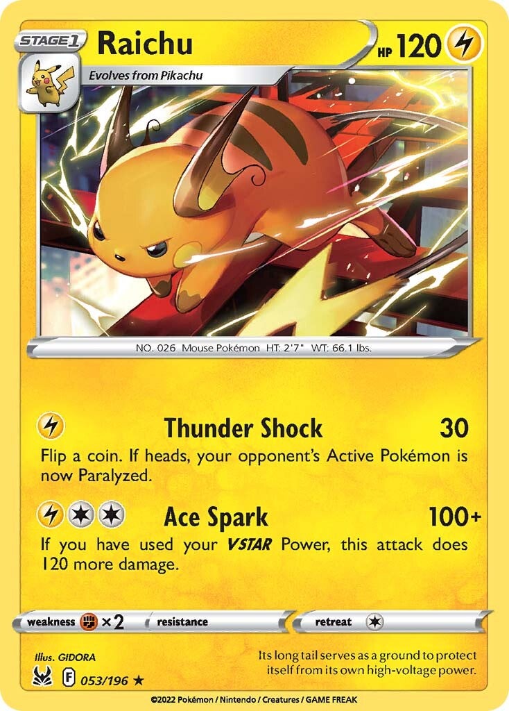 Raichu (053/196) [Sword & Shield: Lost Origin] | Cracking-Singles