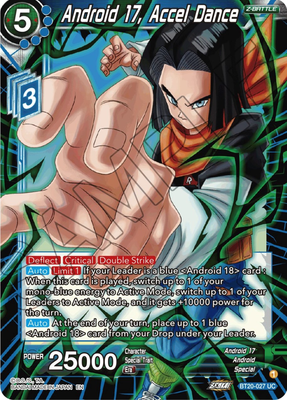Android 17, Accel Dance (BT20-027) [Power Absorbed] | Cracking-Singles