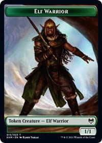 Elf Warrior // Spirit Double-Sided Token [Kaldheim Tokens] | Cracking-Singles