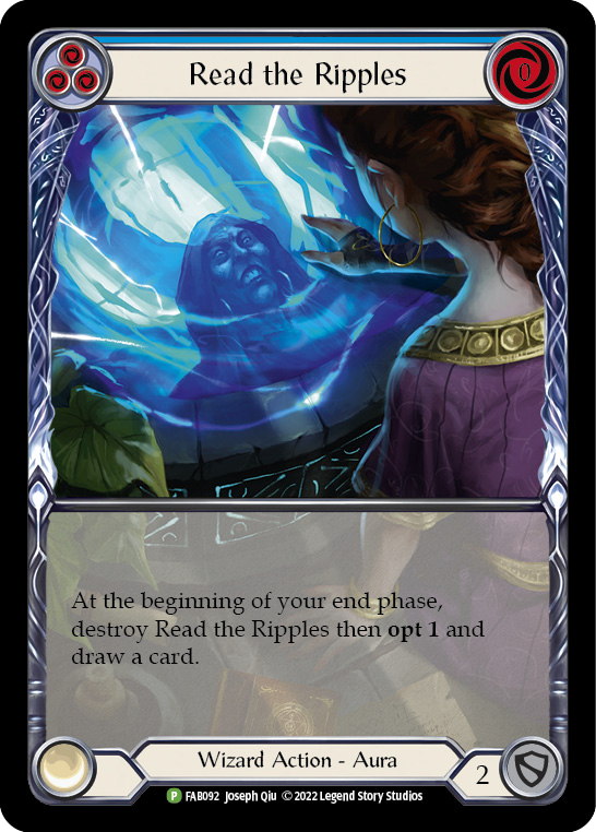 Read the Ripples (Blue) [FAB092] (Promo)  Rainbow Foil | Cracking-Singles