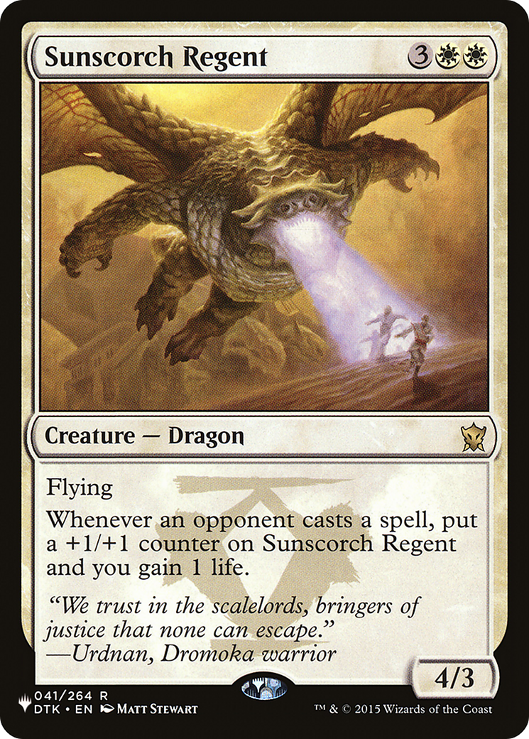 Sunscorch Regent [The List] | Cracking-Singles