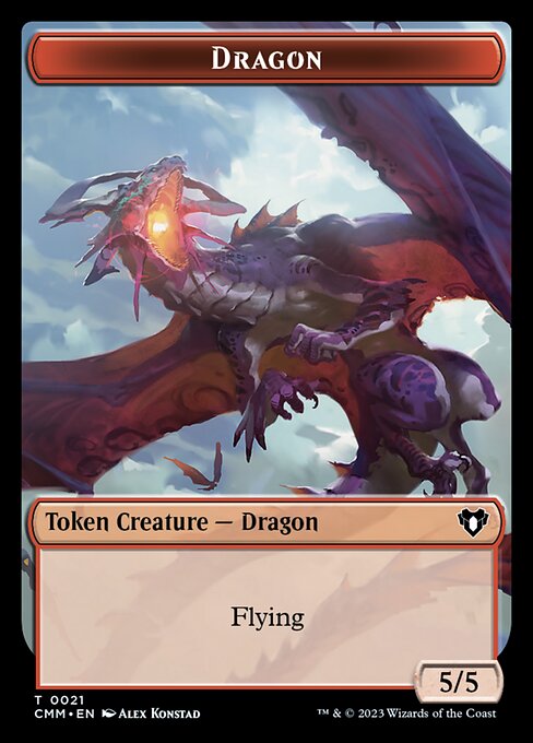Elemental (0024) // Dragon (0021) Double-Sided Token [Commander Masters Tokens] | Cracking-Singles