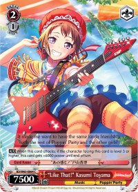 "Like That!" Kasumi Toyama (BD/W63-E064 C) [BanG Dream! Girls Band Party! Vol.2] | Cracking-Singles