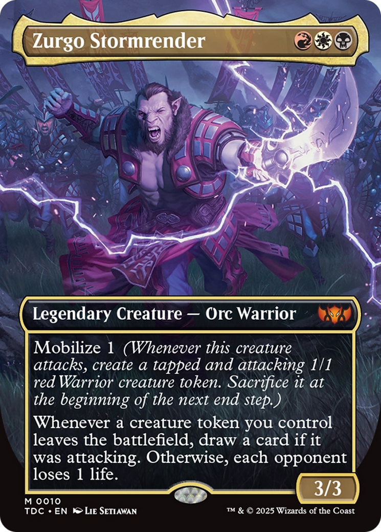 Zurgo Stormrender (Borderless) [Tarkir: Dragonstorm Commander] | Cracking-Singles