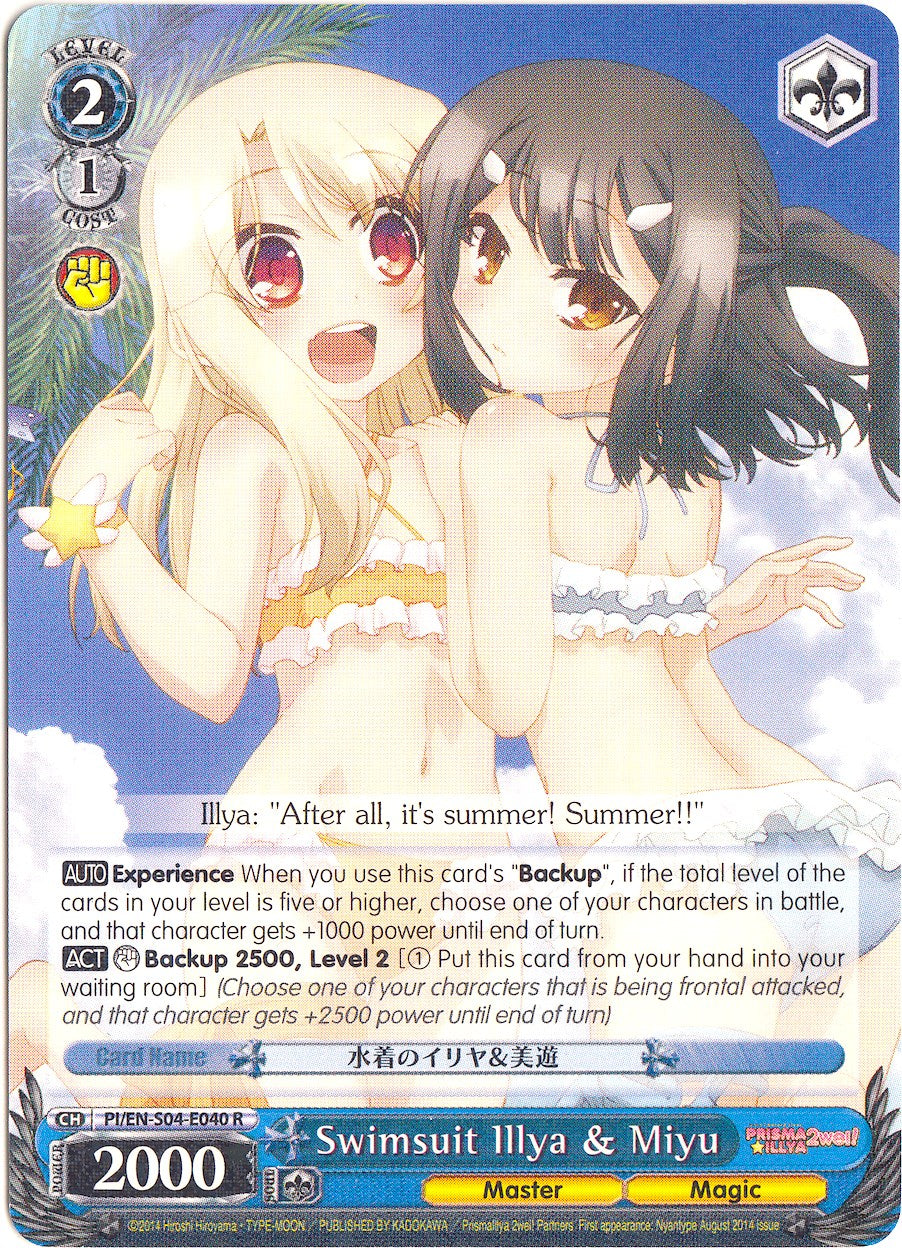 Swimsuit Illya & Miyu (PI/EN-S04-E040 R) [Fate/kaleid liner PRISMA ILLYA DX] | Cracking-Singles