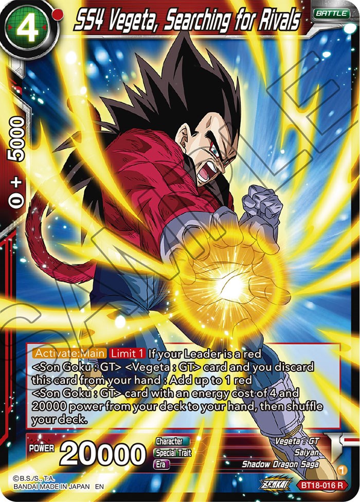 SS4 Vegeta, Searching for Rivals (BT18-016) [Dawn of the Z-Legends] | Cracking-Singles