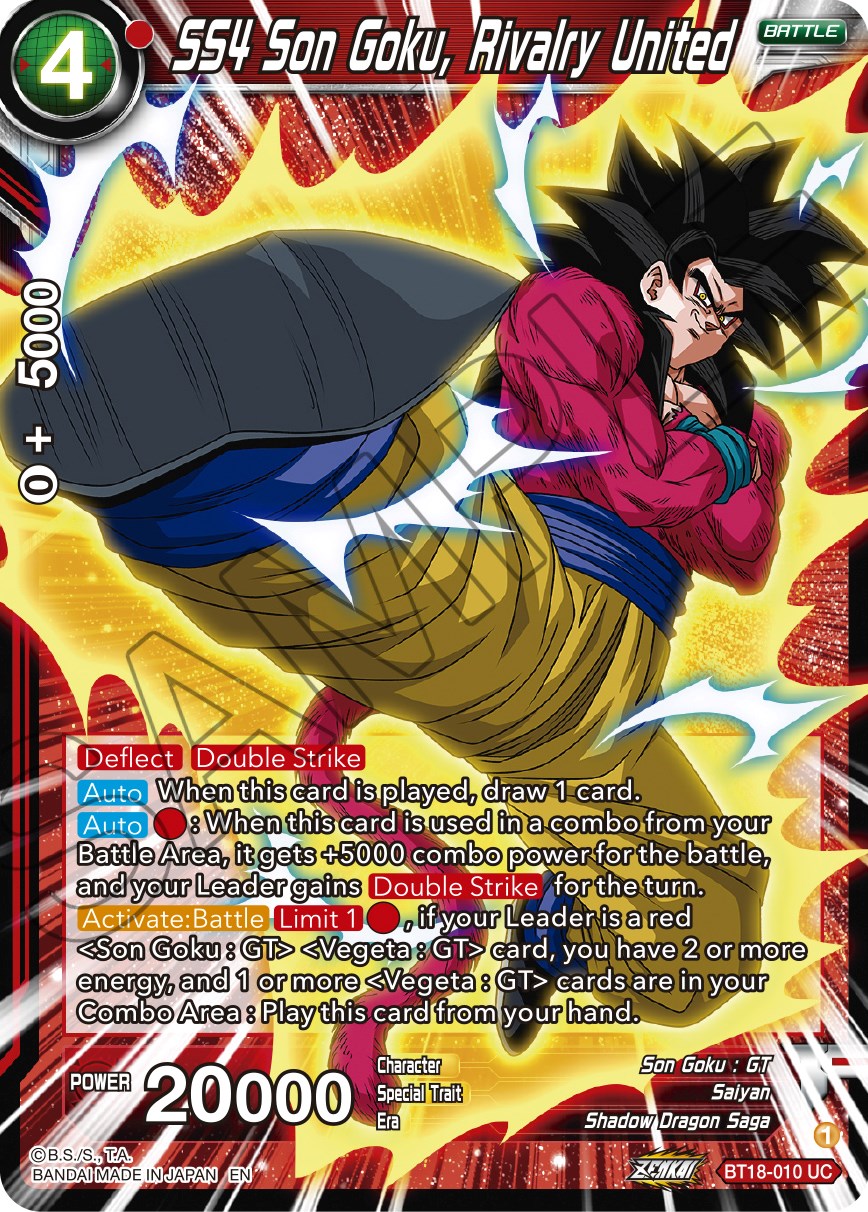 SS4 Son Goku, Rivalry United (BT18-010) [Dawn of the Z-Legends] | Cracking-Singles