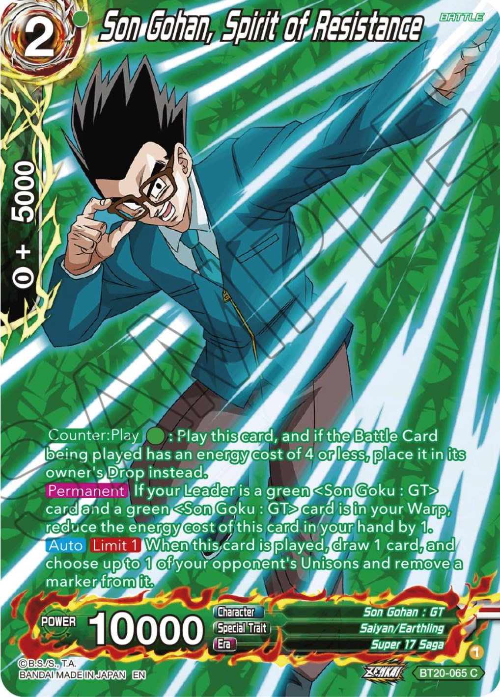 Son Gohan, Spirit of Resistance (Silver Foil) (BT20-065) [Power Absorbed] | Cracking-Singles