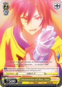 Declaration of War, Sora (NGL/S58-E011 U) [No Game No Life] | Cracking-Singles