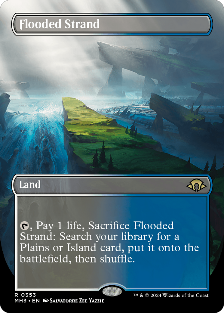 Flooded Strand (Borderless) [Modern Horizons 3] | Cracking-Singles